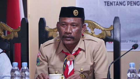 Ketua Kwarcab Gerakan Pramuka Kota Tidore Kepulauan Ahmad. Abd. Salam