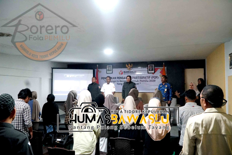 Bawaslu Kota Tidore Kepulauan menggelar kegiatan Pendidikan Pengawas Partisipatif (P2P) dengan tema “Berfungsi dan Bergerak untuk Pemilu 2029 yang Bermartabat”, Selasa (19/5/2026).